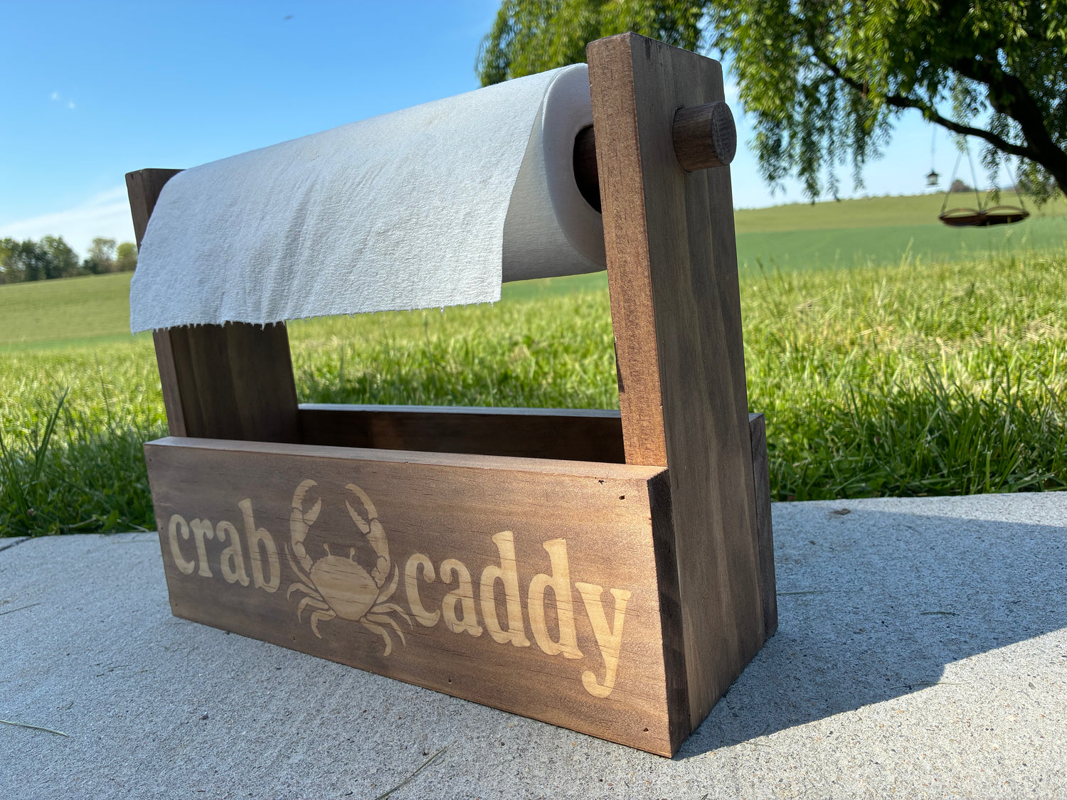 Crab Caddy, Maryland Crabs, Coastal Kitchen, Maryland Crab Gift, Paper Towel Holder, Seafood Lover Gift, Crab Lover, Maryland Decor